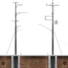 Armação Secundária Leve Para 3 Isoladores