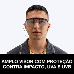 Óculos Proteção Vision 3000 Haste Regulavel Incolor 3m