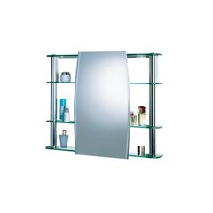 Armário Para Banheiro Sobrepor Cris-Slip Com Espelho Deslizante 62x64cm Em Alumínio E Vidro 1310 Crismetal