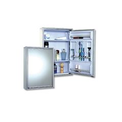 Armário Para Banheiro Embutir Cris-Branco Com Espelho 44x58,5cm Em Alumínio 105 Crismetal