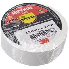 Fita Isolante Imperial Branca 18mmx10m 3m