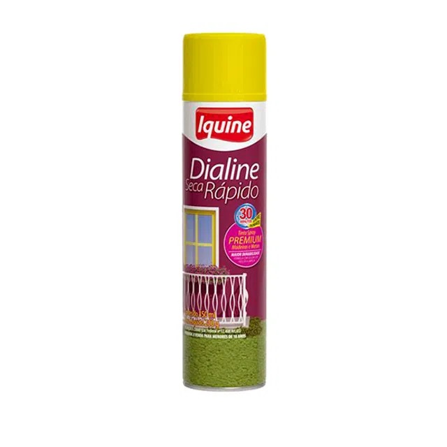 Tinta Spray Dialine Alto Brilho Amarelo 400ml Iquine