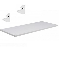 Prateleira Mdp Revestido Concept 20x80cm Branca Espessura 15mm Com Suporte Em Abs 8850.030 Prat-K