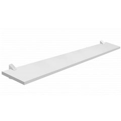 Prateleira Mdp Revestido Concept 20x100cm Branca Espessura 15mm Com Suporte Em Abs 8850.040 Prat-K
