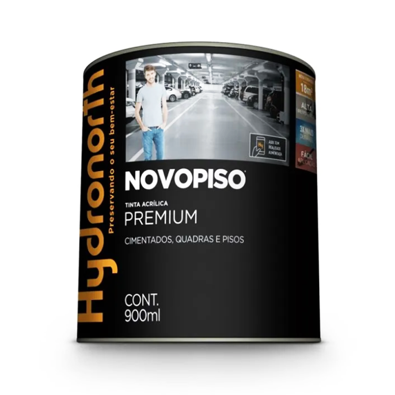 Novopiso Tinta Acrílica Premium Amarelo Demarcação 0,9l Hydronorth