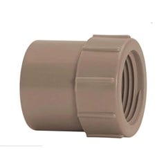 Luva Soldável Com Rosca Pvc Marrom 40x1,1/4