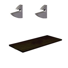 Prateleira Mdp Revestido Concept 20x100cm Tabaco Espessura 15mm Com Suporte Em Abs 8852.040 Prat-K