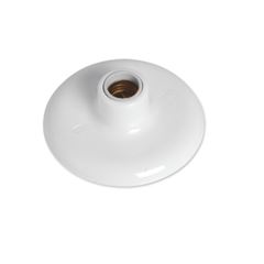 Luminária Plafon Sobrepor Redondo Com 1 Bocal E-27 de Porcelana Branco 1809 Ilumi