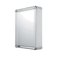 Armário Para Banheiro Sobrepor Com Espelho 29x39cm Em Alumínio E Pvc Prata Brilhante Lbp10/S Astra