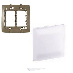 Placa 4x4 Com Suporte Cega Branca 680173 Zeffia Pial