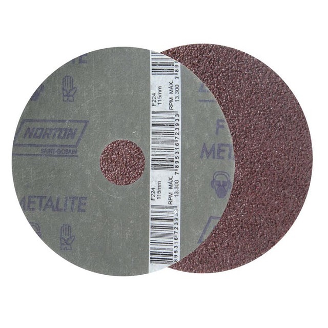 Disco de Lixa Metalite Para Ferro E Aço Diâmetro 115mm F227 Grão 80 Norton