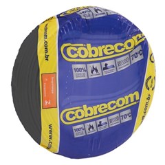 Cabo 6,0mm² 750v Flexicom Peça Com 50 Metros Preto Cobrecom