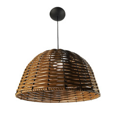 Luminária Pendente Junco Natural 35cm 1 Bocal E-27 Utc10-7 Utron