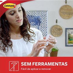 Gancho Adesivo Branco Command Design Médio Até 1,3kg Com 2 Unid. H0002040865 3m