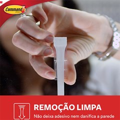 Gancho Adesivo Branco Command Design Médio Até 1,3kg Com 2 Unid. H0002040865 3m