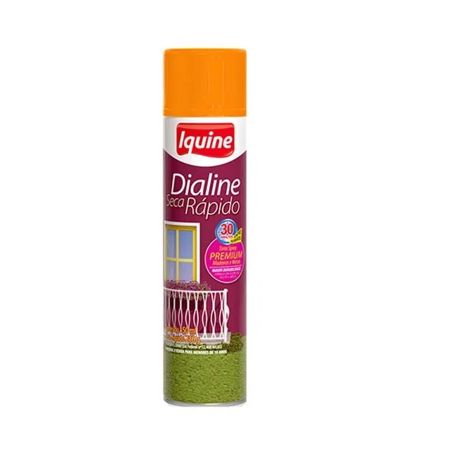 Tinta Spray Dialine Alto Brilho Laranja 400ml Iquine