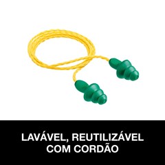 Protetor Auditivo Reutilizável Verde 3m