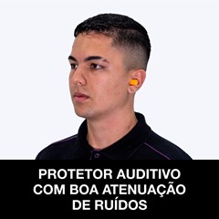 Protetor Auditivo Descartável Com 3 Pares Laranja 3m