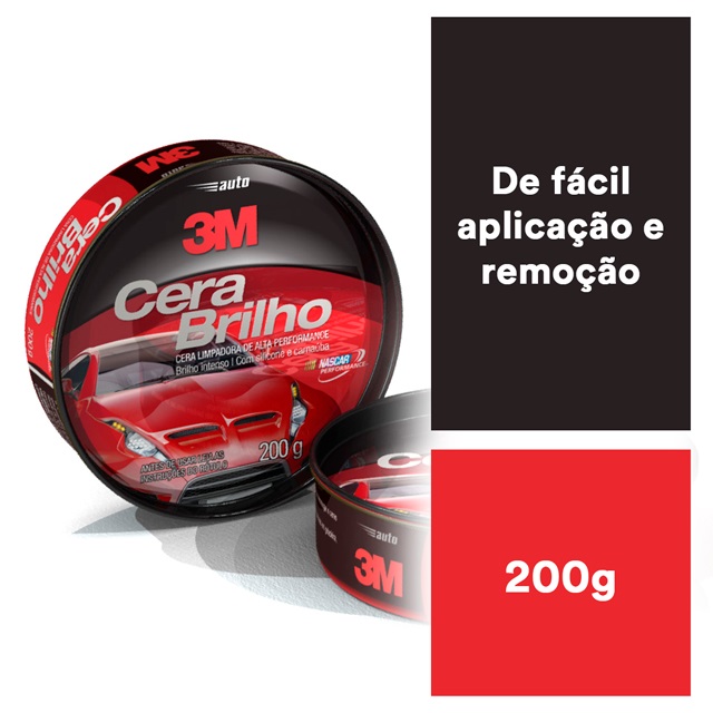 Cera Para Pintura Automotiva Brilho 200g 3m