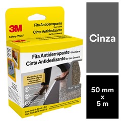 Fita Antiderrapante Uso Geral 50mmx5m Cinza (Rolo) 3m Safety-Walk