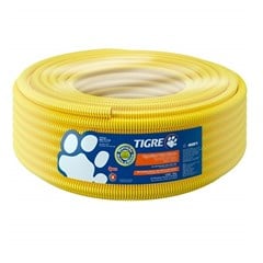 Eletroduto Corrugado Flexível Em Pvc Amarelo 20mm (25 Metros) Tigre