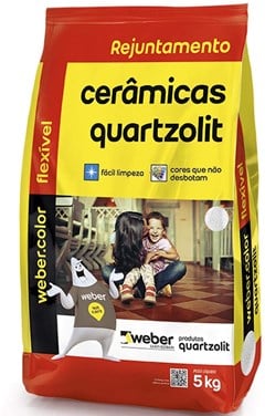 Rejunte Para Cerâmicas Flexível Marrom Tabaco 5kg Quartzolit
