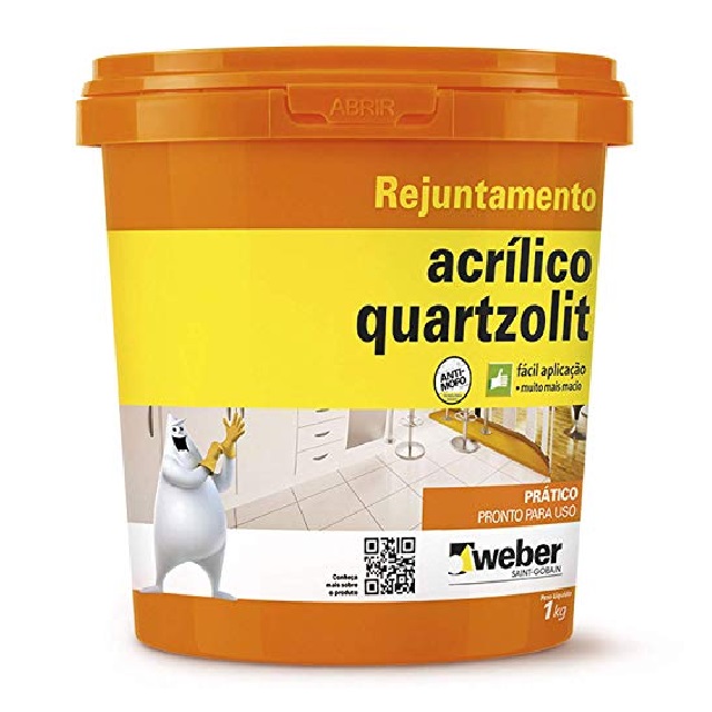 Rejunte Para Cerâmicas Acrílico Bege 1kg Quartzolit