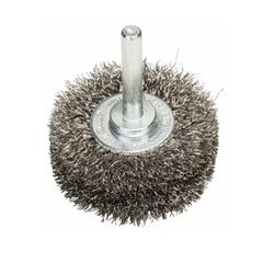 Escova Aço  Circular Com Haste 6mm/ Diâmetro 50mm/Espessura 15mm/Fio 0,2mm Inox 2608622120 Bosch