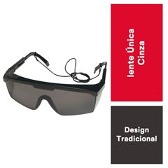 Óculos Proteção Vision 3000 Haste Regulavel Fumê 3m