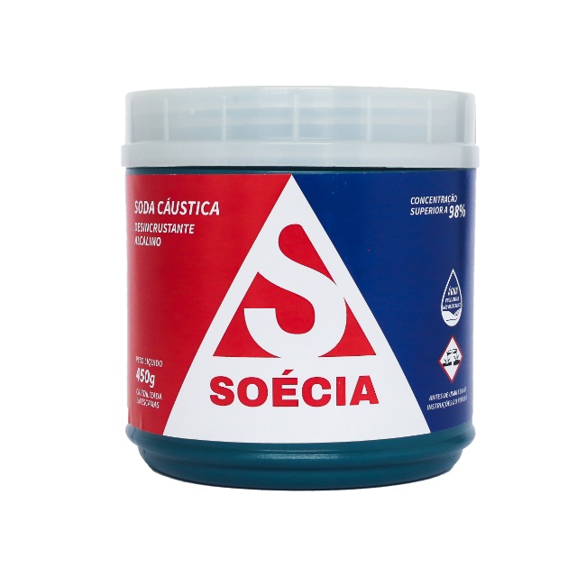 Soda Cáustica Em Escamas (Desincrustante Alcalino) 0,45kg 54 Soécia