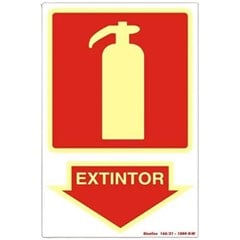 Placa Sinalizadora Fotoluminescente Em Pvc 20x30cm 