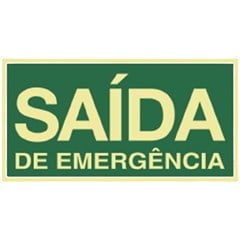 Placa Sinalizadora Fotoluminescente Em Pvc 15x30cm 