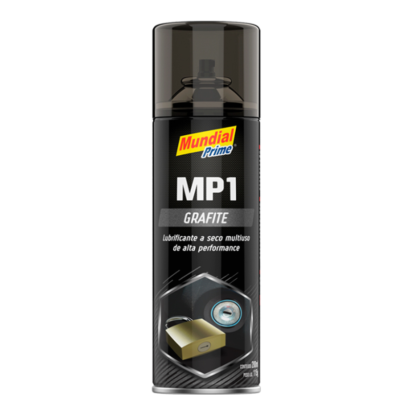 Grafite Spray 200ml/115g Mp1 Lubrificante A Seco Multiuso Alta Performance Mundial Prime