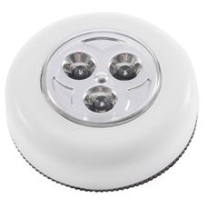 Luminária Button Led Branca Com Pilhas 0,3w Ldbt3bc Llum Bronzearte