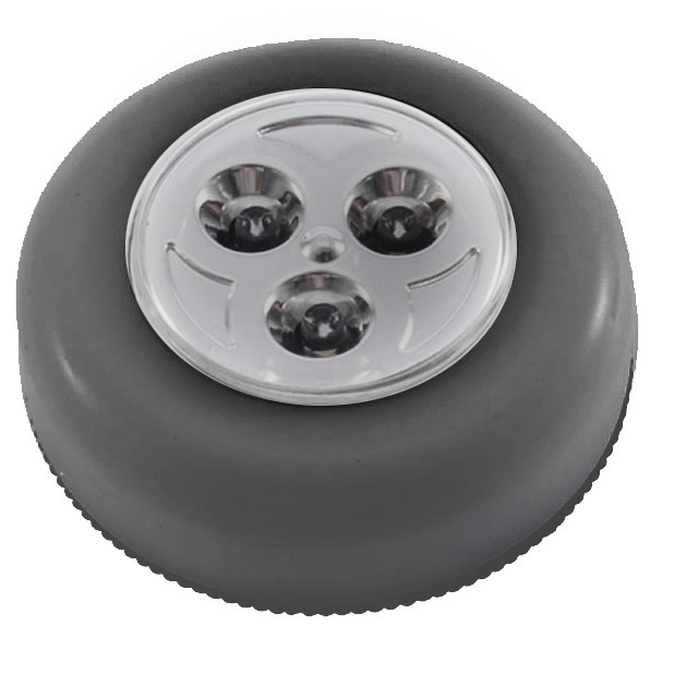 Luminária Button Led Cinza Com Pilhas 0,3w Ldbt3si Llum Bronzearte