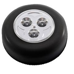Luminária Button Led Preta Com Pilhas 0,3w Ldbt3pt Llum Bronzearte