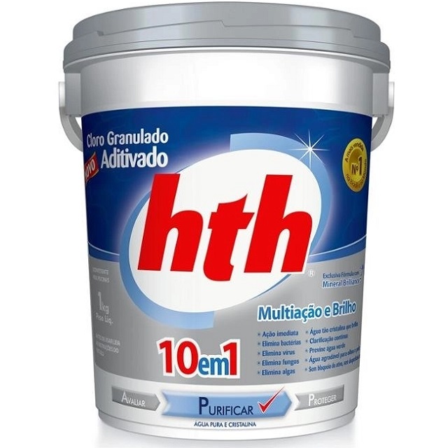 Cloro Granulado Aditivado 10 Em 1 Para Piscina 5,5kg Hth Innovative