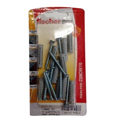 Bucha Sx 6 Com Parafuso Cabeça Chata 10 Peças 603053 Fischer
