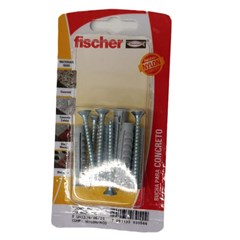 Bucha Sx 8 Com Parafuso Cabeça Chata 5 Peças 603054 Fischer