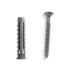 Bucha Sx10 Com Parafuso Cabeça Chata 5 Peças 603055 Fischer