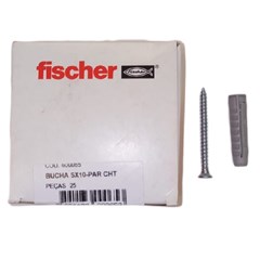 Bucha Sx10 Com Parafuso Cabeça Chata 25pc 600065fischer