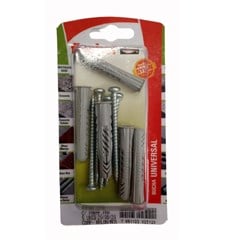 Bucha Ux 8a Com Parafuso Cabeça Panela 5 Peças 602512 Fischer