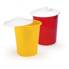 Lixeira Pvc Com Tampa 7 Litros 22x26,5cm (1268t) Plasnorthon