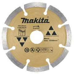 Disco de Corte Diamantado Segmentado Diâmetro 105mm Furo 20mm Para Concreto D-42531 Makita
