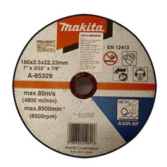 Disco de Corte Abrasivo Para Metal 180 X 2,5 X 22,23mm A-85329 Makita