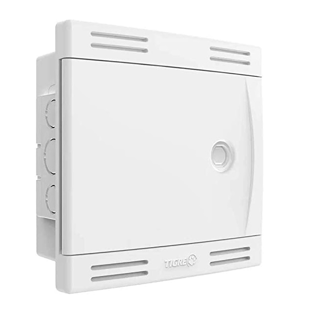Quadro Para Sistema Vdi Voz/Dados/Imagem Em Pvc de Embutir 20x20cm Tigre
