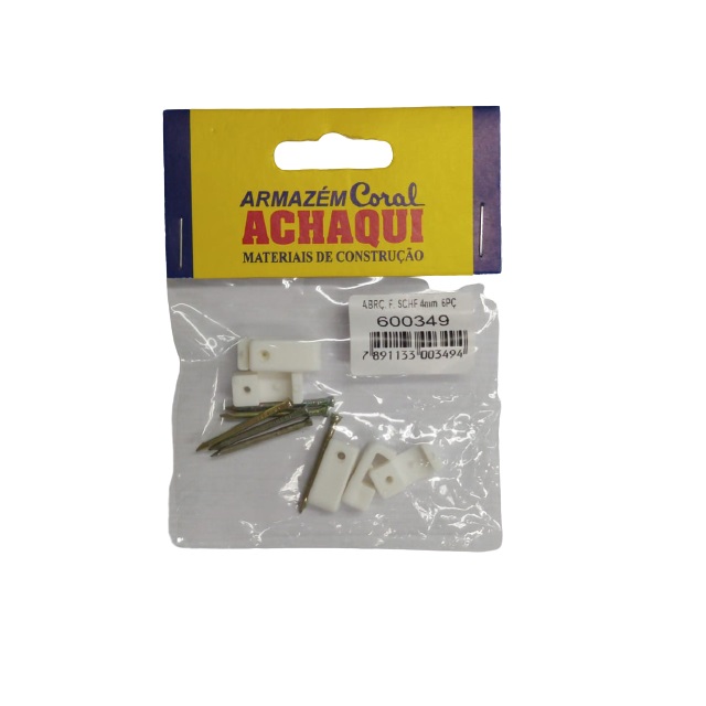 Abraçadeira Para Fixar Fio Schf 4mm Branca 6 Peças 600349 Achaqui