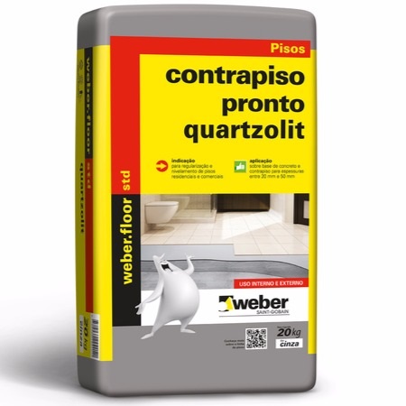 Argamassa Contrapiso Pronto 20kg Quartzolit