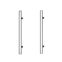 Puxador Para Porta Inox Polido Reto 600mm (Par) 97599 Silvana