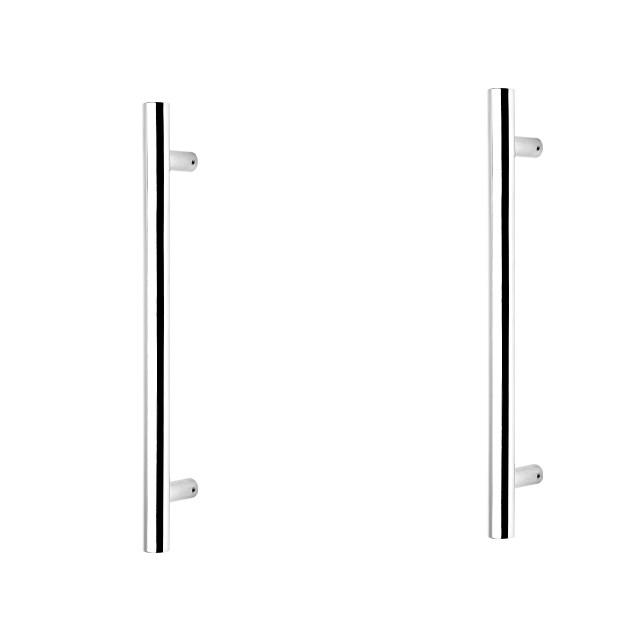 Puxador Para Porta Inox Polido Tubular 800mm (Par) 97339 Silvana ...